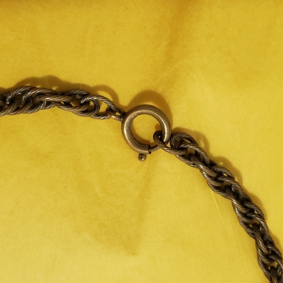 Victorian Jet & Brass Mourning Necklace Choker - Picture 6 of 8